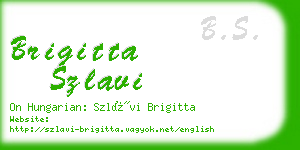 brigitta szlavi business card